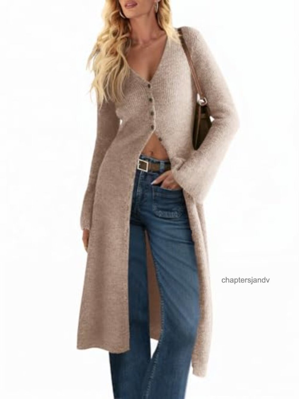 Womens Long Cardigan Sweater Button Down Midi Knit Duster Coatigan